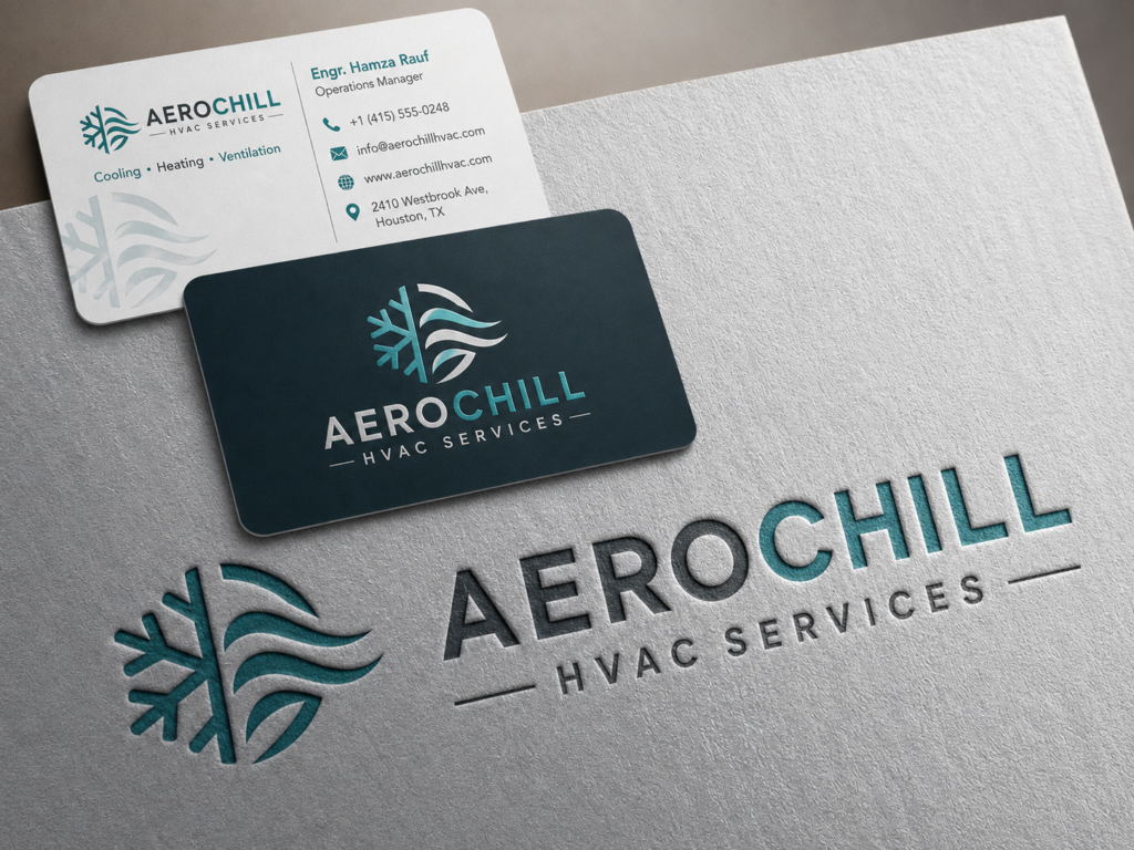 business card for HVAC business