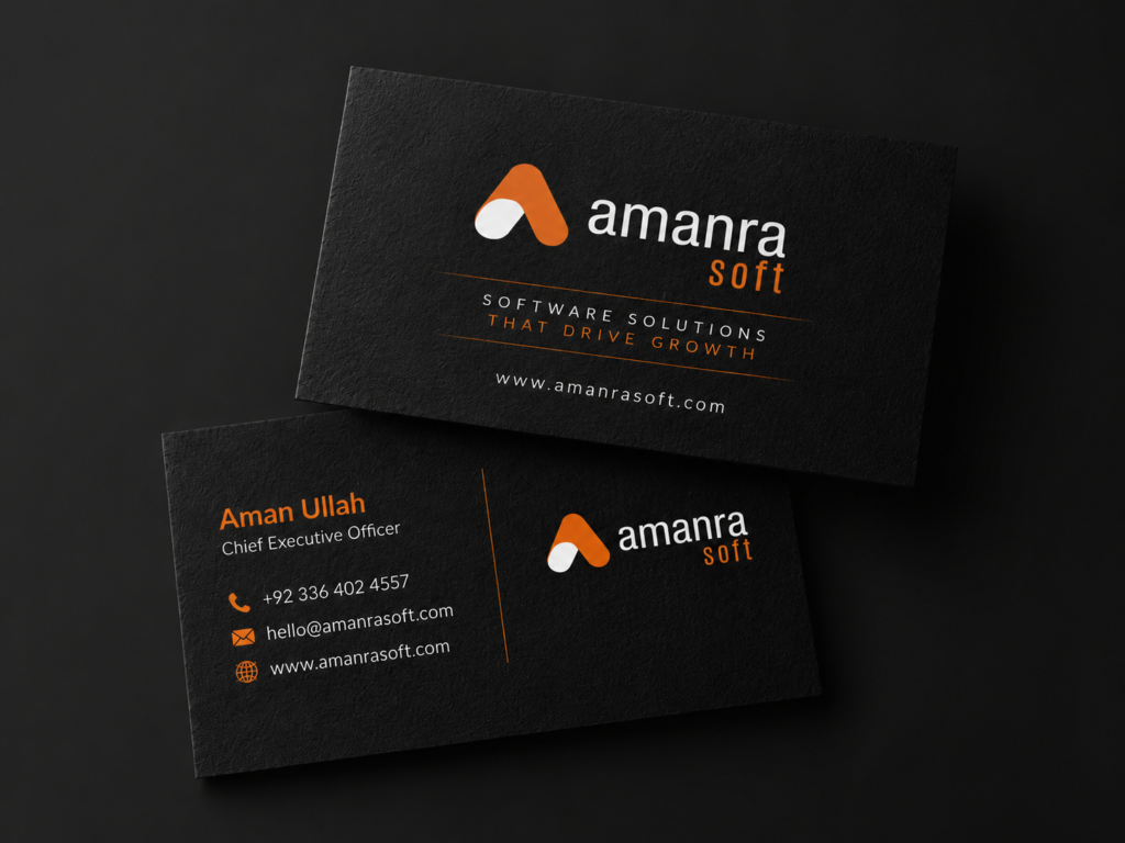 visiting card for digital agency